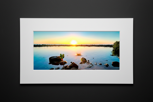 Dawn Ripples mat board mockup