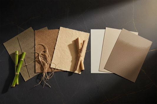Hahnemühle recycled fine art paper samples used by Raw Oz Images for premium archival photography prints