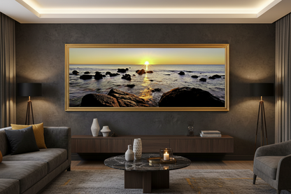 Beach Rocks Living Room Mockup