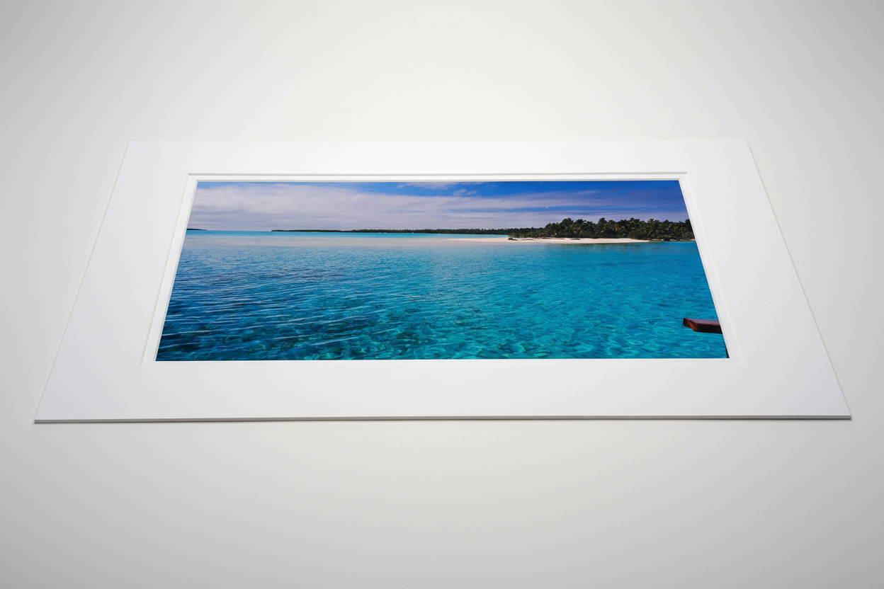 Blue Lagoon Aitutaki — White Matt Board
