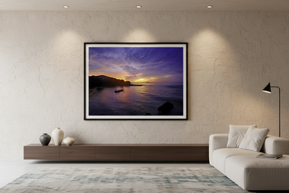 Candi Beach Sunrise — Framed on Wall