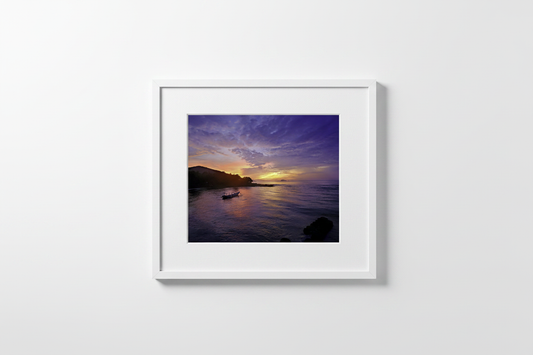 Candi Beach Sunrise — White Matt Board