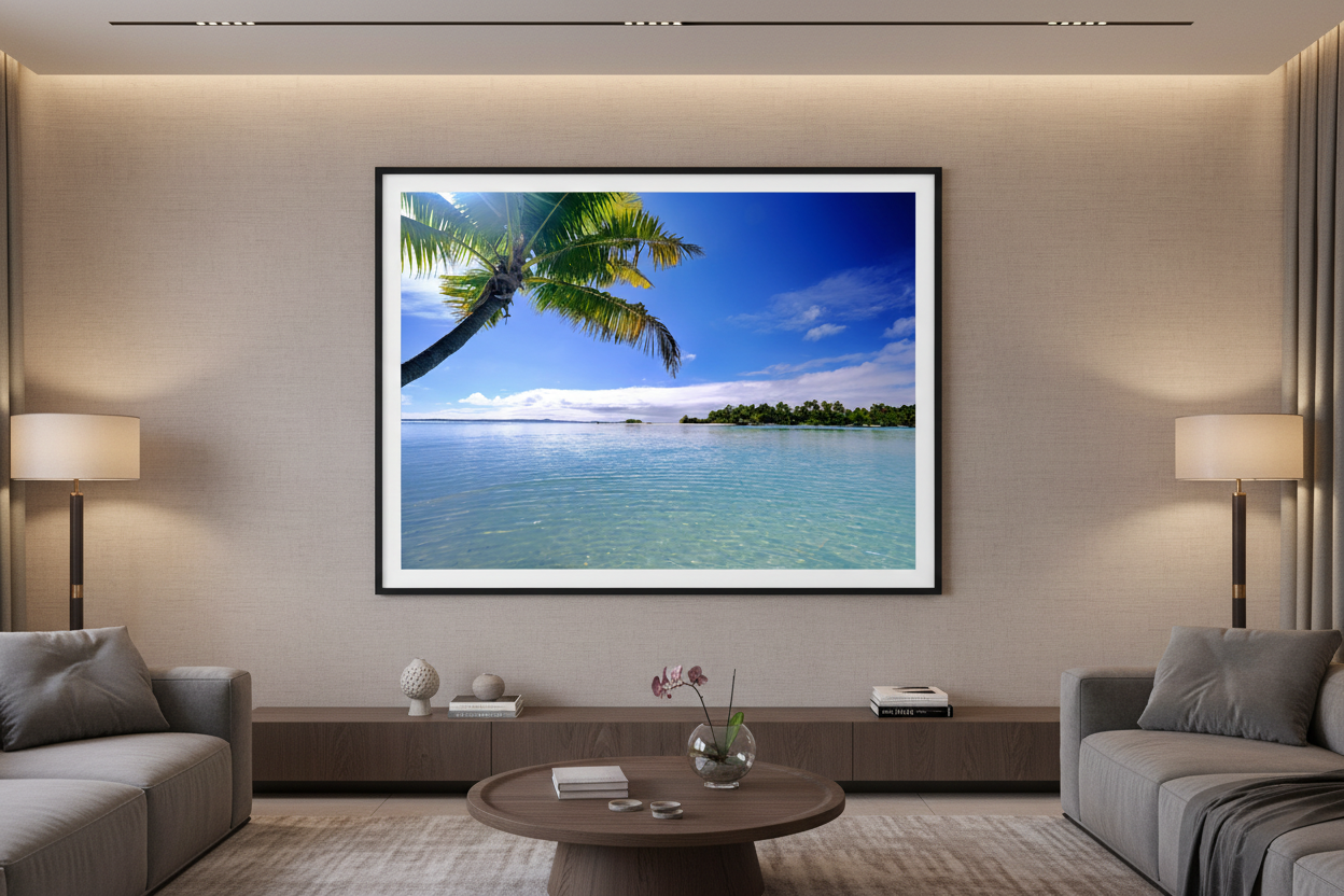 Palm Paradise — Framed on Wall