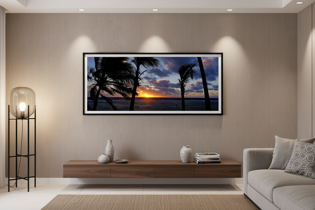 Raro Dinner View — Framed on Wall