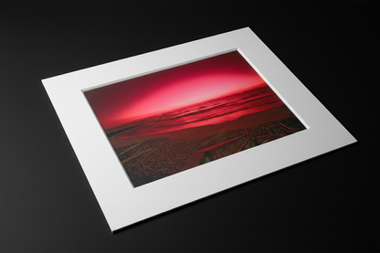 Red Sea Night Fine Art Photography Print — Australian Coastal Seascape Wall Art